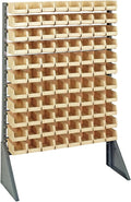 Quantum Storage Systems QRU-12S-220-96IV Single Sided Rail Systems Complete Package with Bins, 36" L x 15" W x 53" H, Ivory