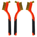 3Pcs Small Brass Wire Cleaning Brushes Set for Rust Removal in Holes
