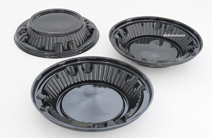 KitchenDance D & W Fine Disposable Pie Carrier with Clear Low Dome Lid - 9 Inches Reusable Pie Carrier for pies and Cupcakes - Perfect for Storing, Preparing Food - WJ40, 40 Count