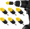 Holikme 6pcs Drill Brush Set for Home Cleaning - Grout and Tight Spaces | 3/4”W Drill Brush Attachment Set, corner brush, detail brush, grout, tile, shower and tub cleaning