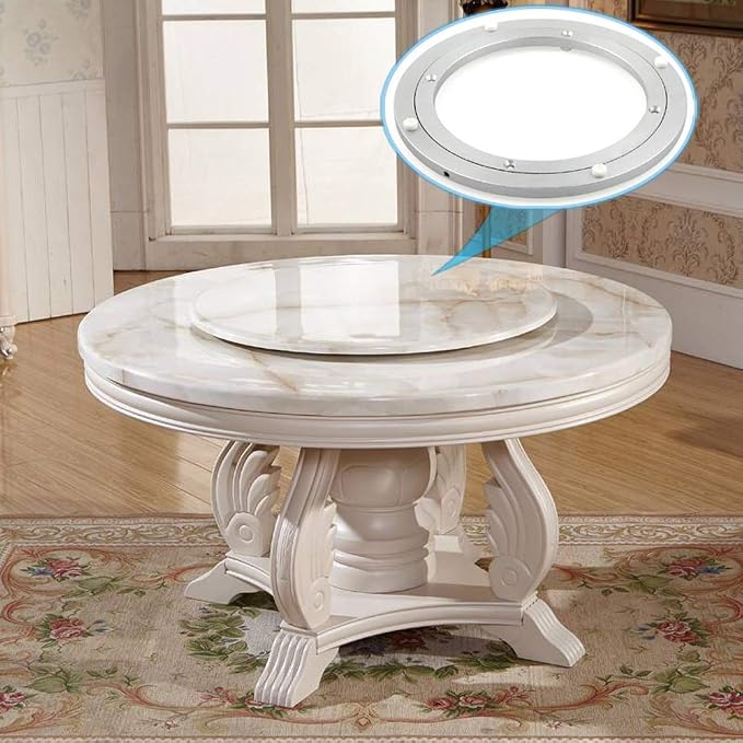 Aluminum Heavy Duty Lazy Susan Rotating Turntable Bearing Swivel Plate Hardware for Dining-Table (18 inch（10mm）)