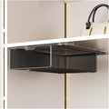 Closet Pull-Out Baskets,Clothing Pull Out Basket,Punch-free Metal Mesh Basket,for Home/Laundry/Bathroom/Mudroom/Pantry(Black)