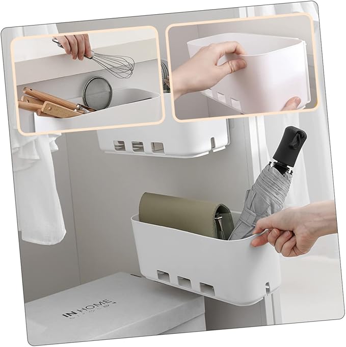 Unomor Apartment Decor Wall-Mounted Storage Rack Drawer Type Storage Organizer Hanging Shelves Garage Shelves