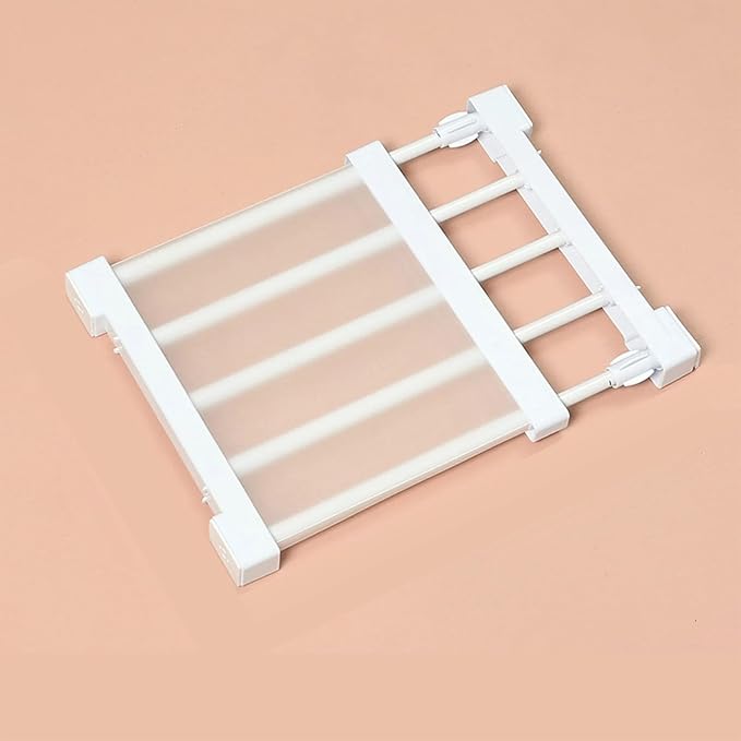 Adjustable Metal Storage Rack, Expandable Tension Shelf Rod, Stainless Steel, for Wardrobe, Cabinet, Bathroom, Kitchen (11.81-15.74in)