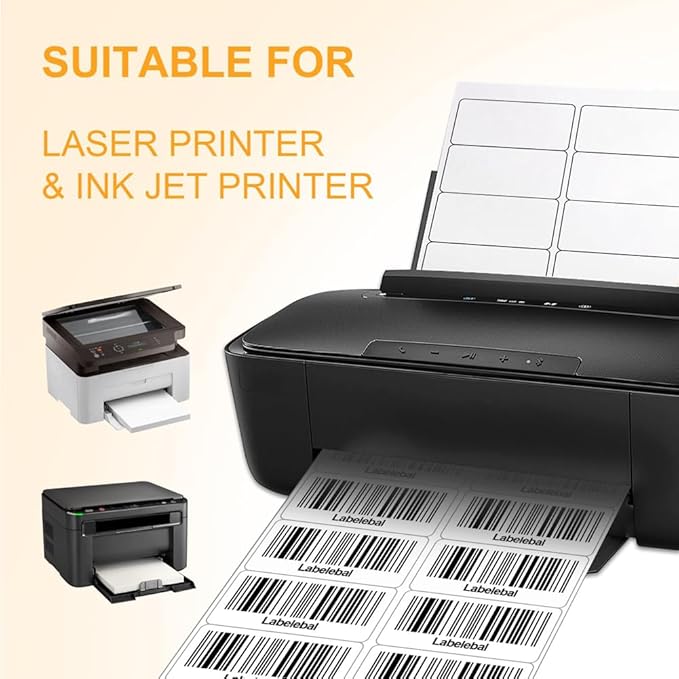 2” x 4" Label Stickers Shipping,1000 Mailing Labels, Printable White Sticker Label for Laser Inkjet Printer, Permanent Adhesive Mailing Address Labels for Packages Envelopes (100 Sheets)