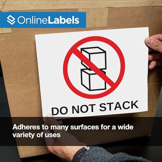 Full Sheet Labels - 8.5 x 11 - Pack of 10 Sheets - Inkjet/Laser Printers - Vertical Back Slit for Easy Peeling - Online Labels
