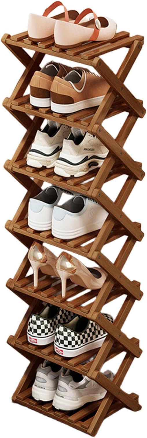 Shoe Racks, Foldable Shoes Organizer FreeStanding Shelf,7 Layers | Foldable Design, Seven Layers, Free Standing, Multifunctional Use, Ideal For Entryway, Closet, Bedroom, Hallway