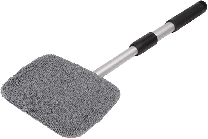 Telescoping Car Wash Brush Set with 4 Chenille Microfiber Covers and Convenient Spray Bottle for Cleaning