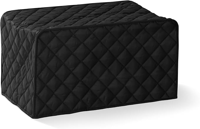 Covermates Keepsakes Rectangular Appliance Cover – Quilted Kitchen Appliance Cover for Countertop Storage – Dust Protection – Stain Resistant – Washable – Slip-On Appliance Design, Black
