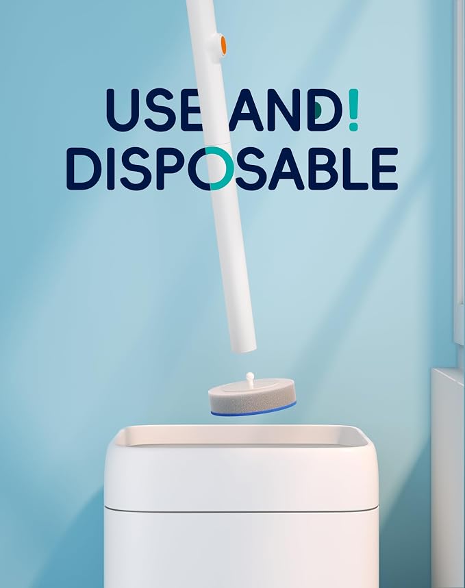 Disposable Toilet Cleaning System - Toilet Brush Kit with 36 High-Performance Refills, Wall Mounted Toilet Brush and Holder for Deep Cleaning Bathroom (Toilet Brush+36 Refills)