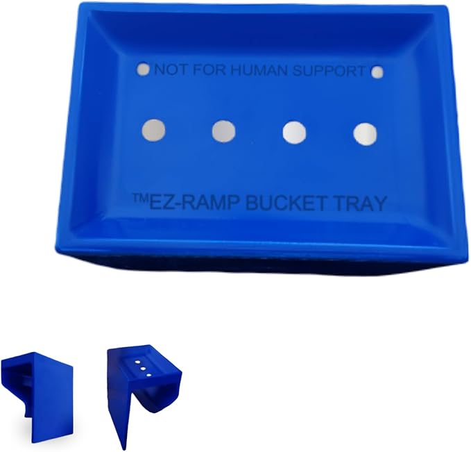 Lineman Bucket Tray for Bucket Truck – Blue Aerial Bucket Lip Tray with Patented Ramp & Magnetic Hardware Holder | Heavy Duty Utility Linework Accessories