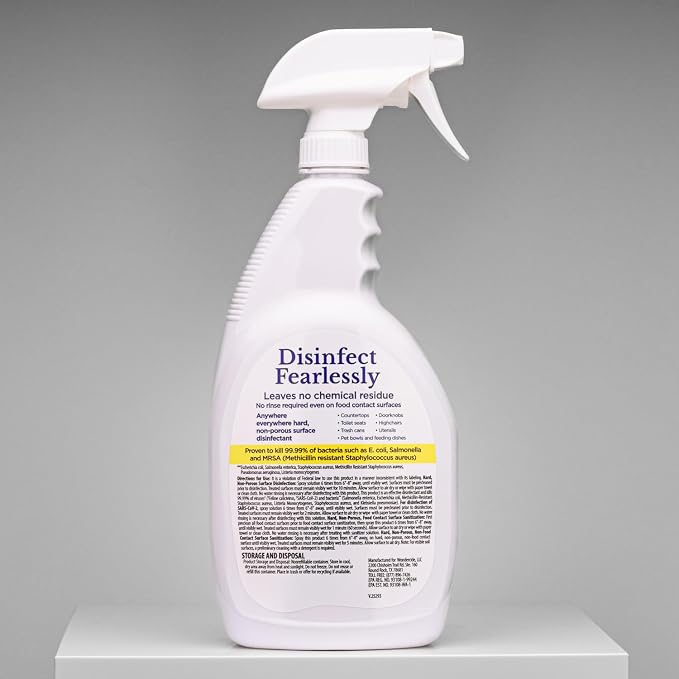 Wondercide - Multi-Surface Disinfectant Spray - 32 fl oz, 2-pack | Kills 99.99% Viruses & Bacteria, Fragrance Free Cleaner with Hypochlorous Acid for Home, Kitchen, Pet Areas