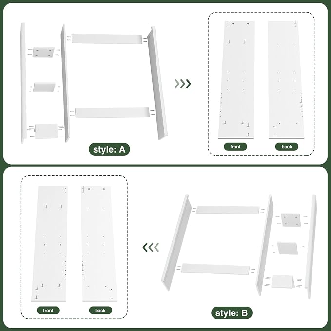 AKMAKM 31" W Over the Toilet Storage Cabinet with Fluted Door, White Bathroom Organizer with Adjustable Shelf, 67''H Tall Toilet Paper Holder Stand Wave Door for Restroom, Laundry Room