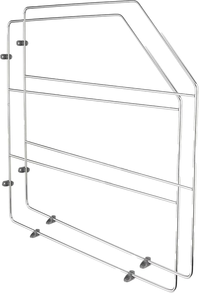 Rev-A-Shelf 18" Bakeware and Tray Divider for Wall/Base Cabinets, Baking & Cookie Sheet Organizer, Min Opening Width of 3", Chrome, 597-18CR-2-1