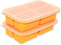 Bangp 1-Cup Silicone Freezer Molds with Lid for Soup Ice Cubes,2 Pack | Food Freezer Molds with Steel-reinforced Rim for Meal Prep,Freezing Soup,Rice,Broth & More,Makes 8 Perfect 1 Cup Portions