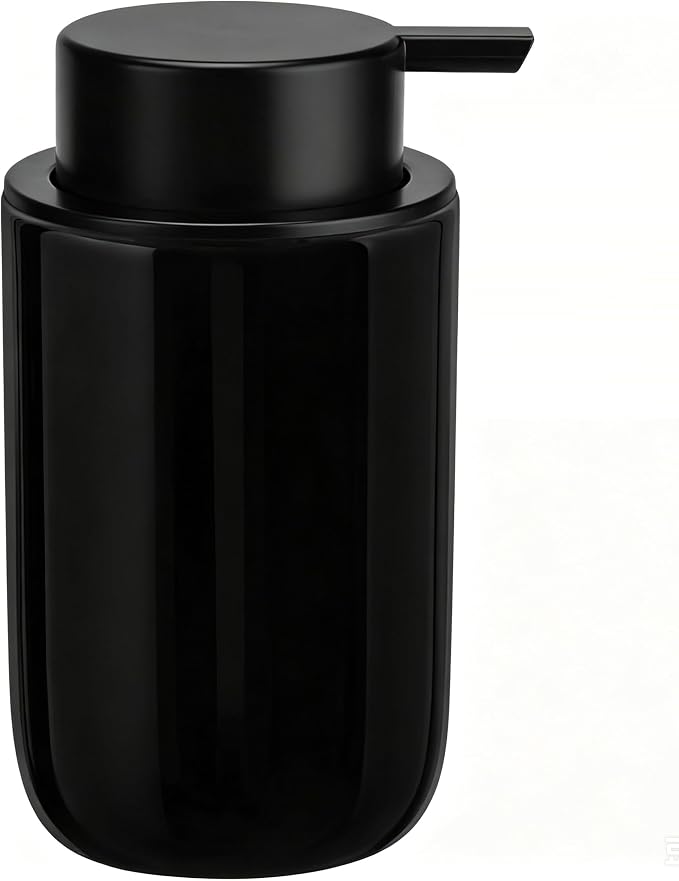 Soap Liquid Dispenser Ceramic with Easy-to-Press Pump Hand Liquid Dispenser for Shampoo Bathroom Countertop 13.5 oz