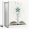 Magical Book Bookish Star Art Aesthetic Poster Canvas Wall Art Decoration Living Room Home Decor Bedroom Decoration Poster Framed16x24inch