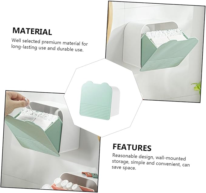 1pc Wall-Mounted Cosmetics Storage Box Multifunctional Sealed Container for Home Organization Lightweight and Design for Tidying up Spaces Tea