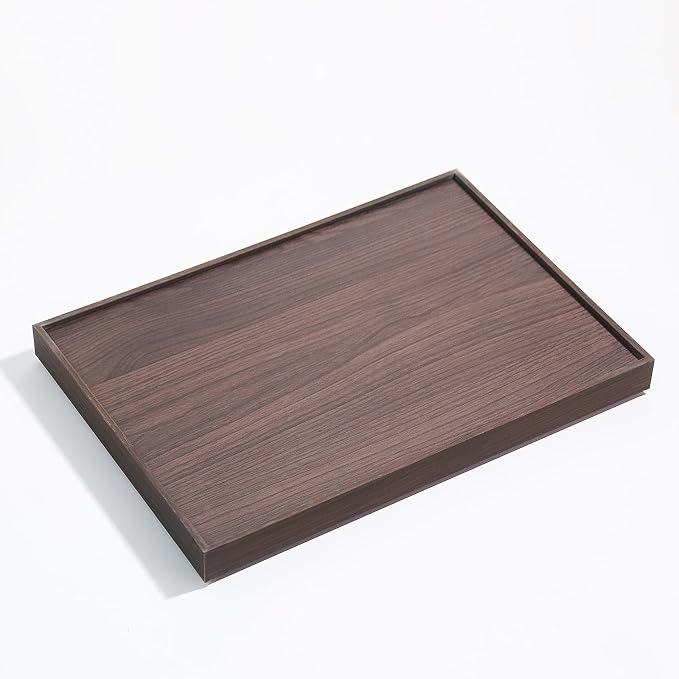 Wood Jewelry Organizer Tray, Bracelet Display (Brown, 2Pc, 12 Grids) | Stackable Jewelry Display, Bracelet Holder, Tangle-Free Bracelet Organizer, Watch Ring Storage