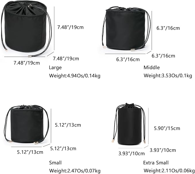Tall Purse Organizer Insert Womens Canvas Round Handbag Organizer Storage,Handbag Purse Organizer Round Cosmetic Pouch Bag Bucket Makeup Bag