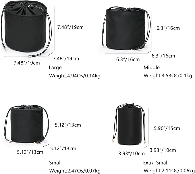 Tall Purse Organizer Insert Womens Canvas Round Handbag Organizer Storage,Handbag Purse Organizer Round Cosmetic Pouch Bag Bucket Makeup Bag