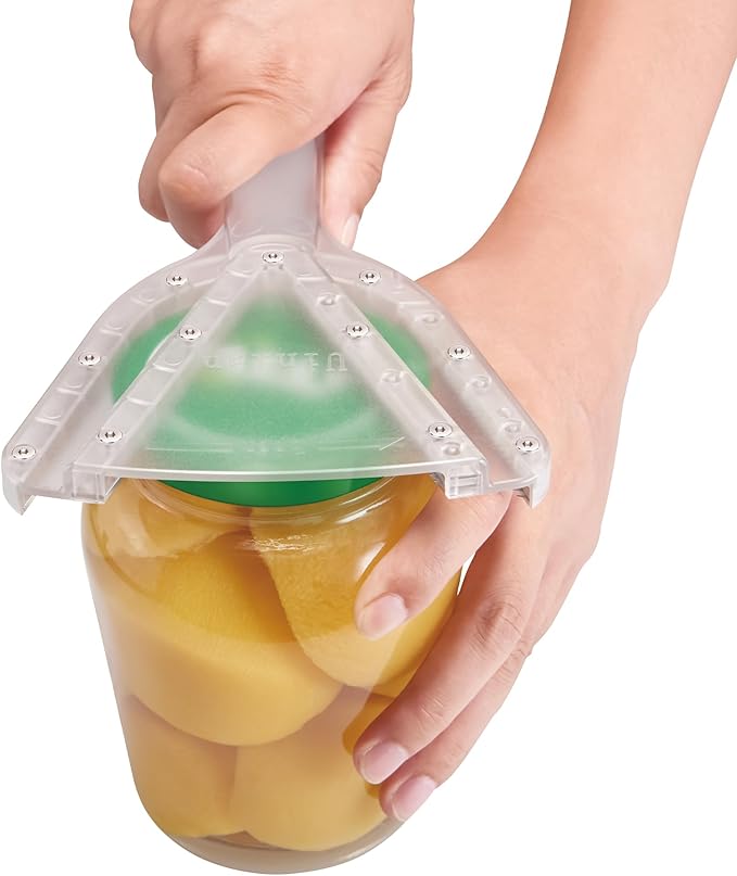 Uinxan Jar Opener for Weak Hand & Seniors with Arthritis,Easy Twist Off Bottle Caps,Patent | Unique Kitchen Gadgets,Handheld Lid Top Open for Elderly/Women/Men (Black)