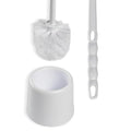 Sparta 16-Inch Durable Toilet Brush with Storage Holder, Bowl Brush with Caddy with Sturdy Polypropylene Bristles for Effective Cleaning, White Plastic Handle for Secure Grip, White (Pack of 24)