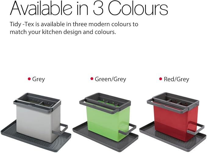 Metaltex Tidytex Kitchen Sink Organiser Plastic ABS – 24 x 13 x 14 cm, Green/Grey