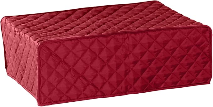 Covermates Keepsakes Rectangular Appliance Cover – Quilted Kitchen Appliance Cover for Countertop Storage – Dust Protection – Stain Resistant – Washable – Slip-On Appliance Design, Red