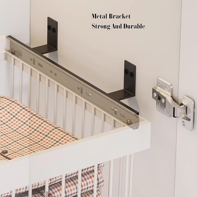 Closet Pull-Out Basket,Carbon Steel Stackable Storage Bins,Stackable Shelf Baskets Organizer,Adjusted Width for Bedroom Office Bathroom(12.99-17.71in)