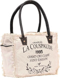Shy Shy Bags Sel De Mer Canvas & Cowhide Tote Bag - Upcycled Radiant Leather Hand Bag
