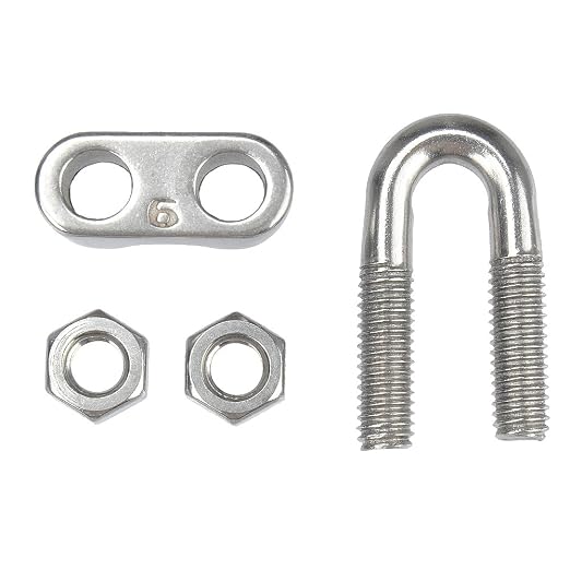 YAMASO 10PCS 1/4 Inches M6 Stainless Steel Wire Rope Cable Clip Clamp