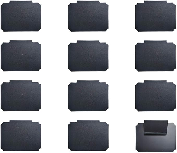 12 pcs Removable Bin Labels Clip, Basket Labels Clips On Set, Plastic Basket Bin Label Clip on, Kitchen Clips Label Holder for Basket Pantry Organization Box (Black)