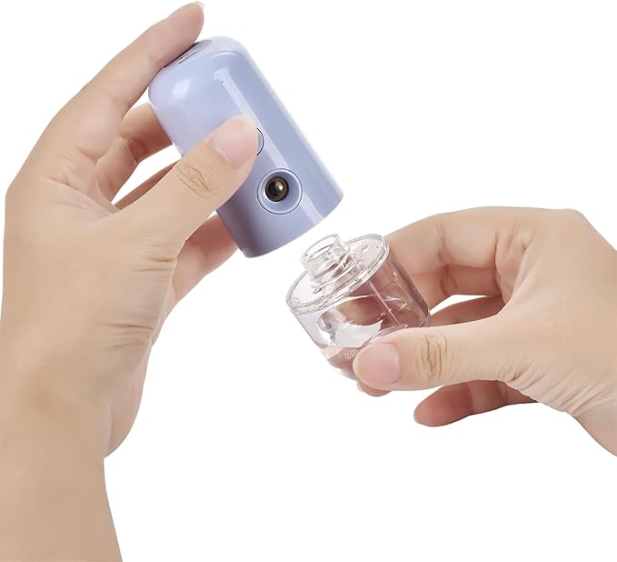 Nano Mist Sprayer, Handy Facial Mister with Fine Mist, Mini Face Humidifier | Portable Face Mister for Lash Extension, Barbers,Daily Make Up,Salon,Cool Down Nano Face Mister with 1OZ/30ML Water Tank Blue