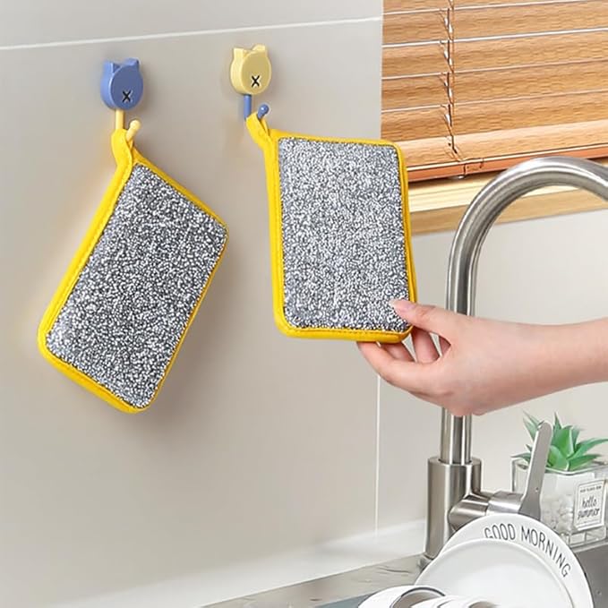 5PCS Multipurpose Dishwashing Rags, 2024 New Double Sided Sponge Kitchen Dishcloth, Multi-Purpose Absorbent Sponge Dishwashing Rags for Washing Dishes Cleaning Kitchen(3.94 * 5.91inch)
