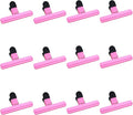 12Pack Large Chip,ULIFESTAR Food Clips,Upgrade Wide Open Bag Clips for Food Storage with Air Tight Seal Grip,Assorted Color(Pink 15.3 * 8.6 * 2.5cm/6.02 * 3.39 * 0.98")
