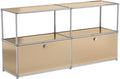 Modern Storage Cabinet Brown F Versatile Free-Standing Organizer for Home Office Décor, Green (Brown, F-15 D x 60" W x 29" H)