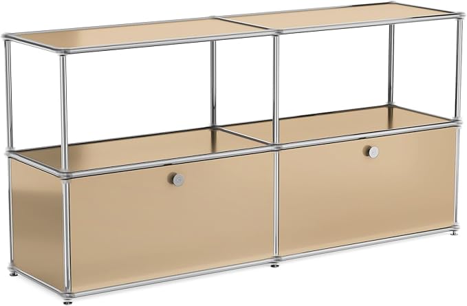 Modern Storage Cabinet Brown F Versatile Free-Standing Organizer for Home Office Décor, Green (Brown, F-15 D x 60" W x 29" H)