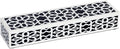 Handicrafts Home Decorative Storage Box with Lid, Black White Shiraz Geometric Pattern Remote Holder, Slim Coffee Table Box, Persian Rosette Lattice Organizer for Shelf & Desk, Shiraz 10x2.5x1.5
