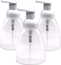 Clear Plastic Foaming Bathroom Countertop Soap Dispensers, Foaming Pump Bottles, Refillable Plastic Container for Liquid Soap, Compatible with Dr Bronner's Pure Castile Soap 250ml (8.5 oz) - (3 Pack)