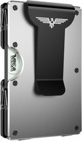 Lenvoten Upgraded Hinged Minimalist Wallet for Men | Slim Metal RFID Blocking Wallet | Credit Card Holder & Money Clip Holds 20 Cards | Premium Scratch-Resistant Finish | Ideal Gift for Men