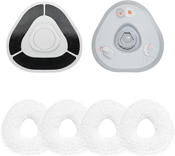 2 Mop pad Holders and 4 mop Pads,Replacement Accessories Compatible with Narwal Freo Z Ultra, Freo Z10, Freo X Ultra, Freo, Freo Pro (Freo X/Z/Z10/Pro)
