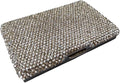 1Pc Card Wallet Card Case Bling Business Card Holder,Half Silver | Fashion,Crystal and Aluminum,Unisex-Adults,Compact Purse,Rhinestone