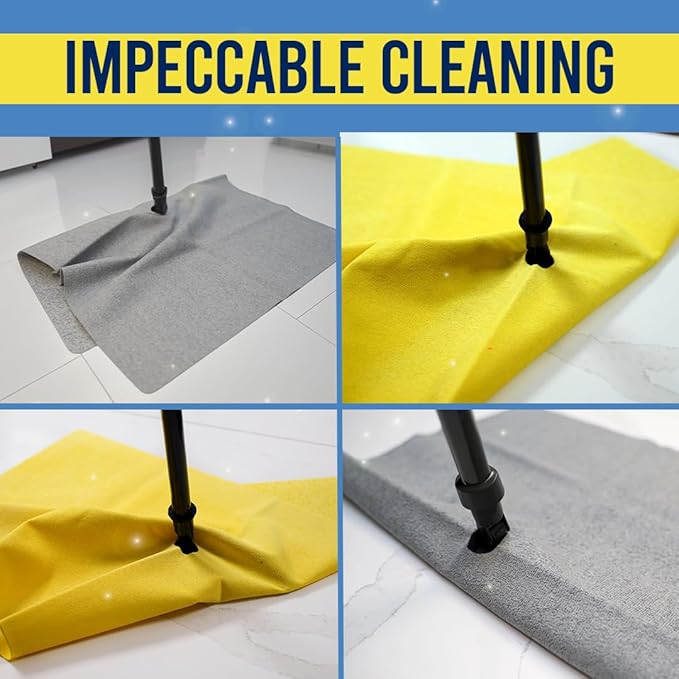 The Cleaning Magic Towel – Large Gray Microfiber Mopping Cloth – for All Floor Types – Reusable, Washable & Quick Dry – 2 Pack