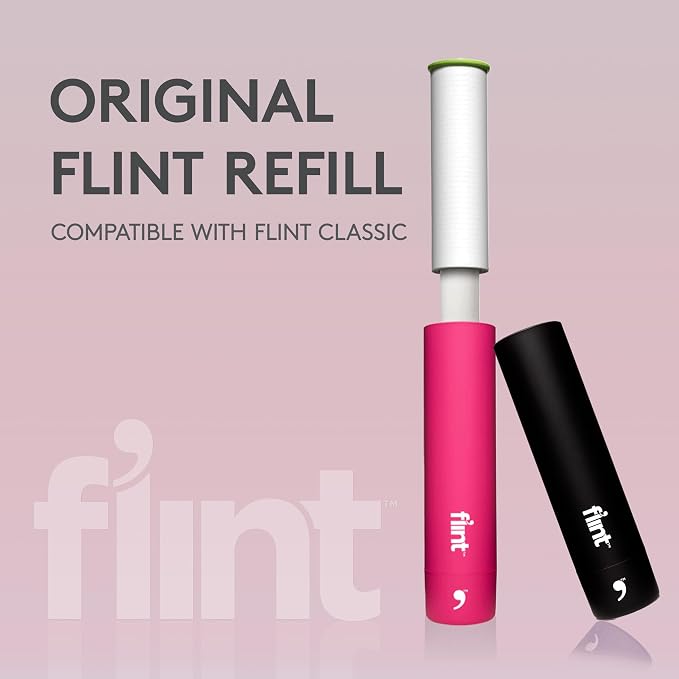 Flint Original Lint Roller Refill, Extra Sticky, Compatible with Flint Retractable Lint Roller, Lint Rollers for Pet Hair Extra Sticky Refill - Pack of 2