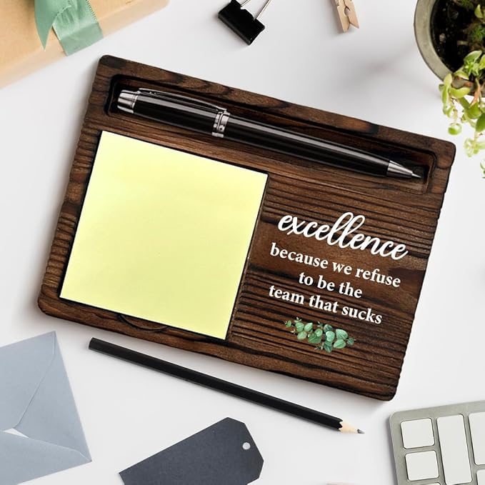 Team Gifts Sticky Note Holder, Team Appreciation Gifts for Colleagues Employees Staff Leader, Teamwork Gift Post it Note Dispenser for Office Cubicle Desk Decor