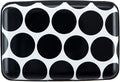 Credit Card Holder Wallet for Women Men RFID Blocking Small Metal Business Aluminum Protector Sleeves Slim Mini Cards Case (Black White Polka Dot)