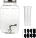 Beverage Dispenser Mason Jar with Lid Leak free 1 Gallon, Entertainment Glassware for Water, Juice, Cold Drinks & More