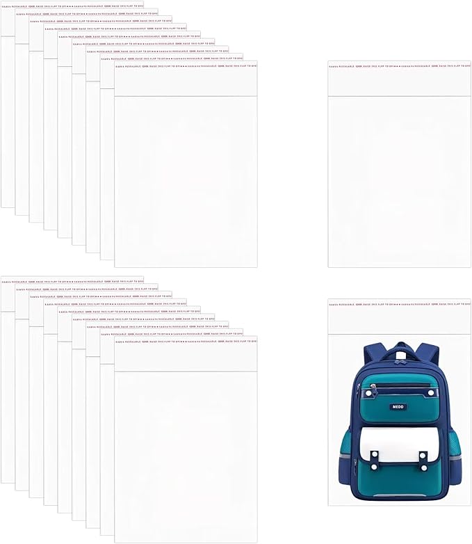 Clear Adhesive Apparel Cellophane Bags 18x24" 100pcs Large Self Sealing Cello Bags Resealable Plastic Baggies for Clothing Garment Art Prints Magazine Handicraft Photos Brochure Documents
