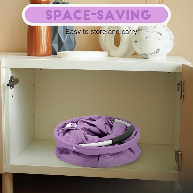 Cleaning Caddy for Cleaning Supplies,17L Cleaning Supply Caddy with Handle Foldable Cleaning Supplies Organizer Bucket Cleaning Products Organizers for Home, Garden (Purple)